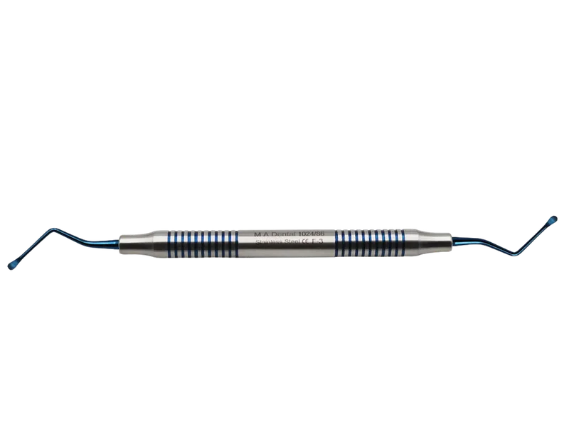 Lucas 86 Surgical Curette 2.5 mm - Blue Plasma Hollow Handle - Equate Instruments