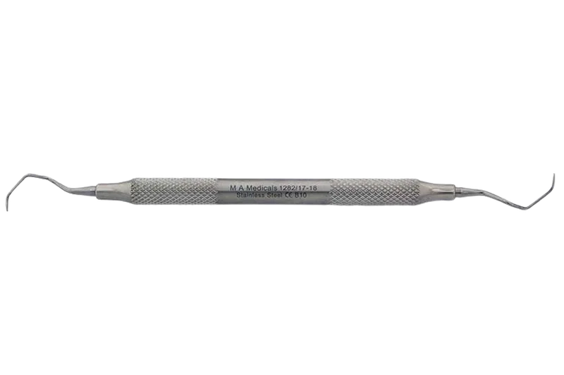Gracey Curette 17-18 - Solid Knurled Handle - Equate Instruments