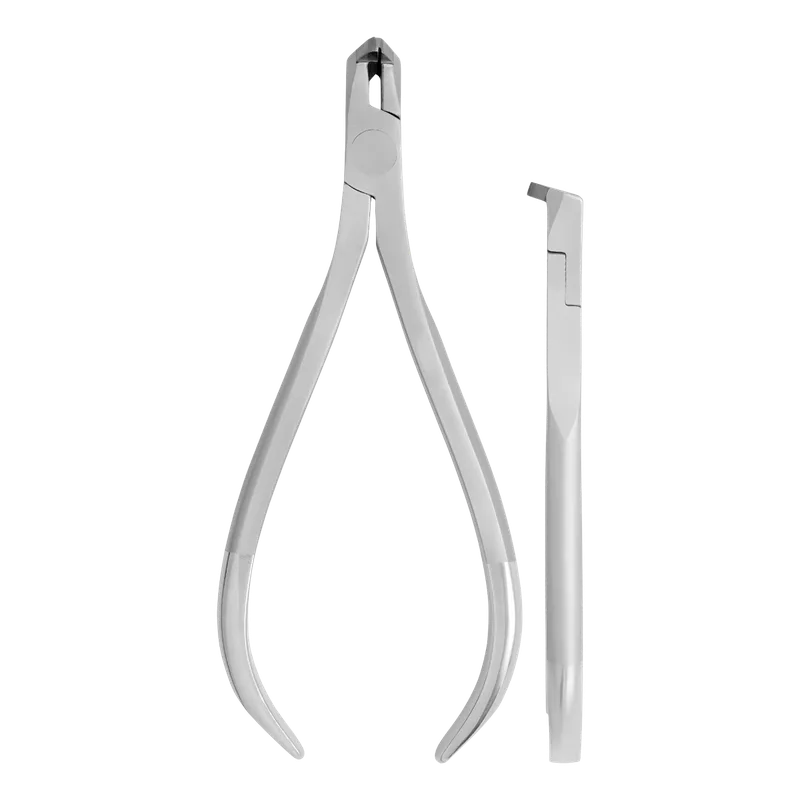 Mini Distal End Cutter with Safety Hold - Tungsten Carbide, 0.55 x 0.64 mm / .021 x .025 in Wire - Equate Instruments