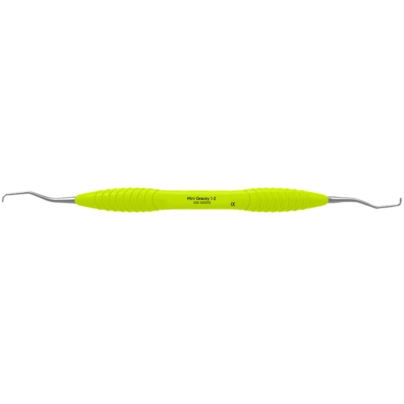 Mini Gracey 1-2 Curette, Green Silicone Handle - Equate Instruments
