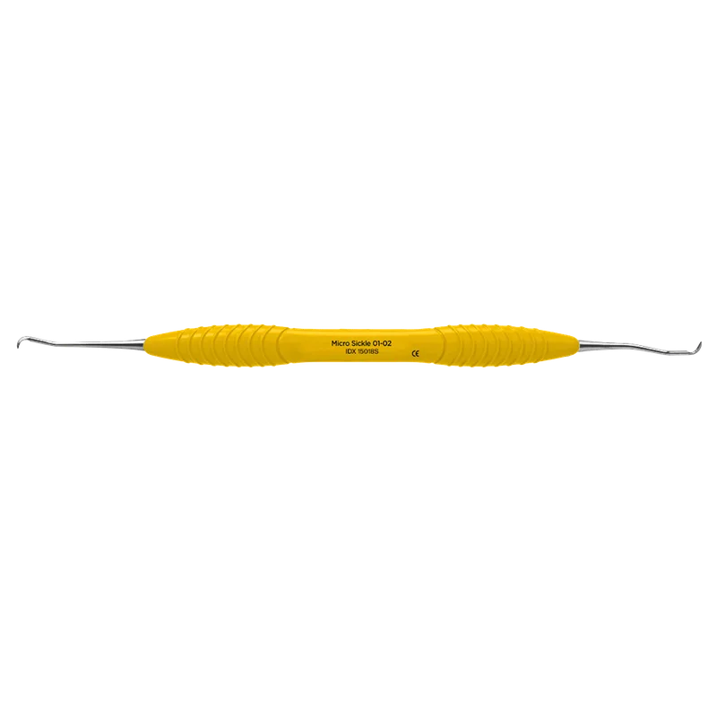 Micro Sickle Scaler 01/02 - Yellow Silicone Handle - Equate Instruments