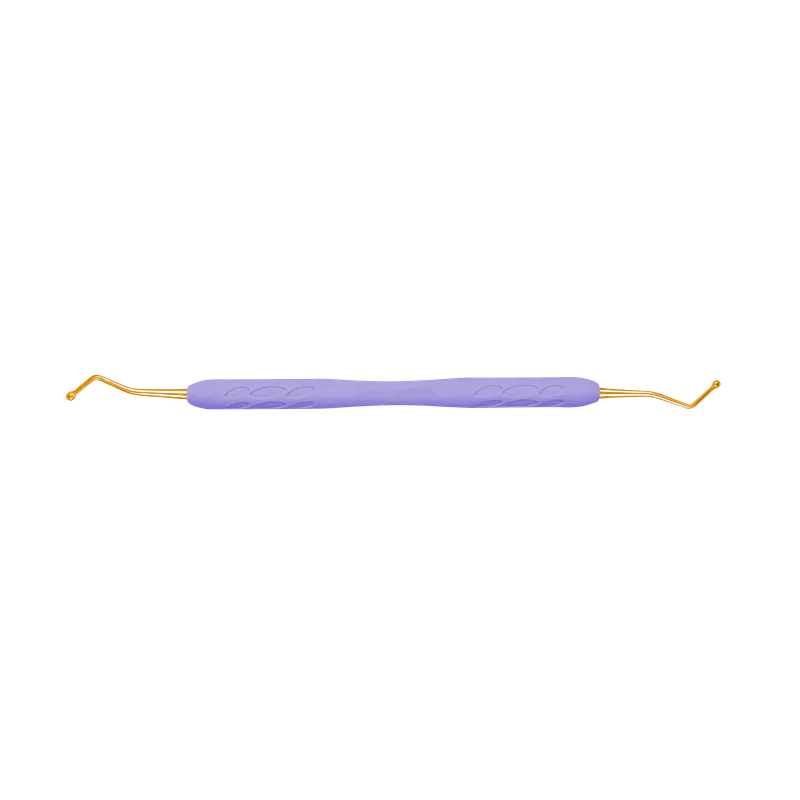 Burnisher 2.0/2.5 mm Titanium Plasma-Gold - Slim Purple Handle - Equate Instruments