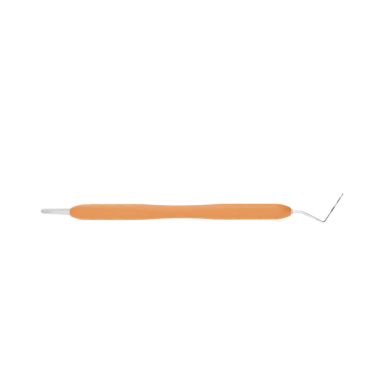 CP-12 Ball-End Periodontal Probe - Light Orange Silicone Slim Handle - Equate Instruments