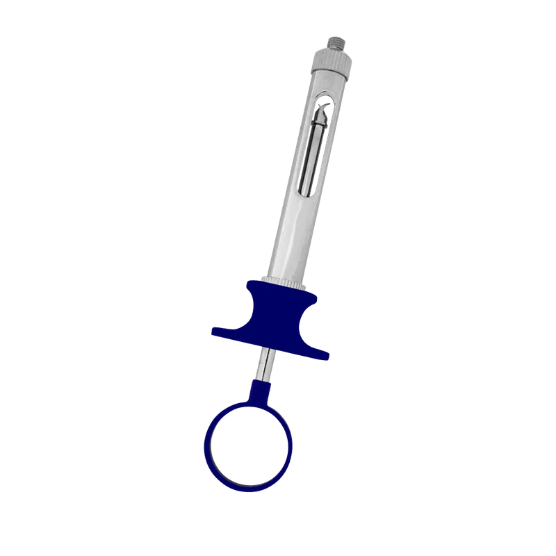 Aspirating Syringe 1.8ml with Blue Silicone Grip (EU Needle) - Equate Instruments