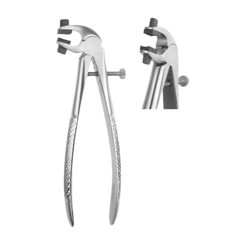 Crown Remover Pliers - Angled with Rubber-Retentive Jaws, 15.5 cm - Equate Instruments