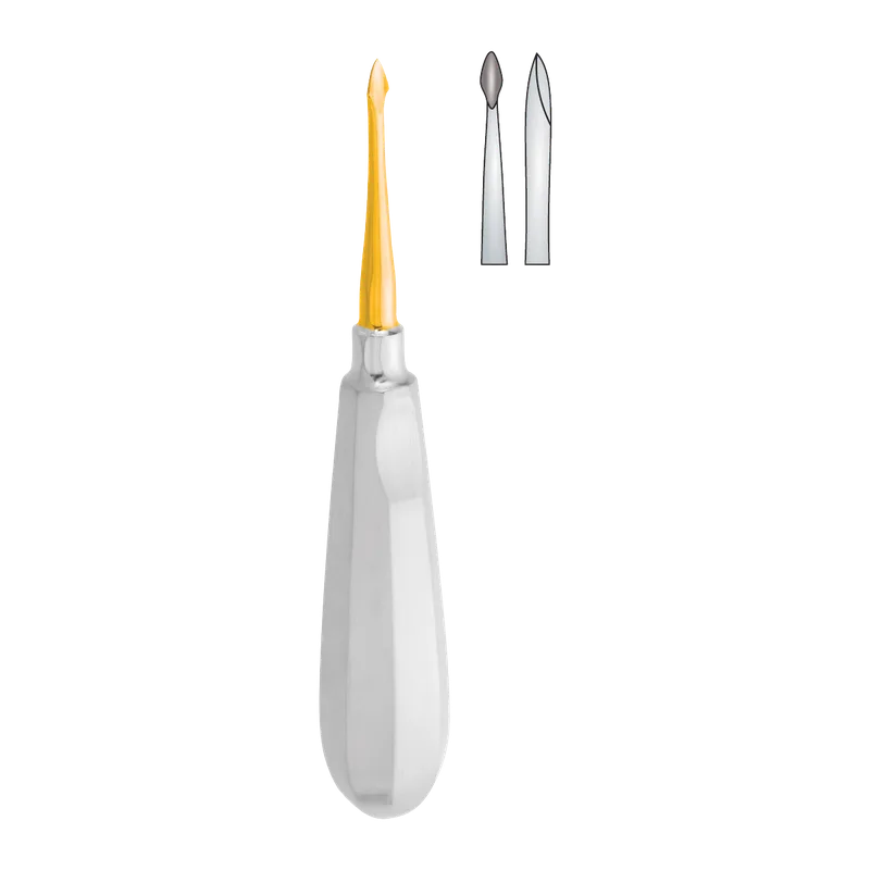 Bernhard Straight Elevator 4 mm Gold Tip - Equate Instruments