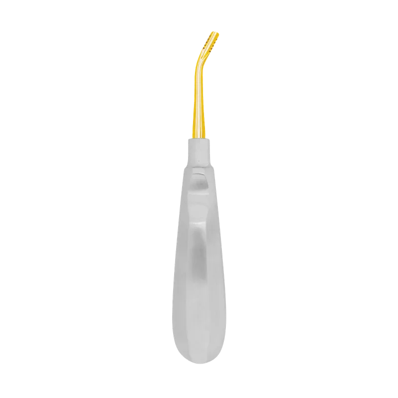 Serrated Angled Elevator 4 mm - Left, Gold-Coated Tip - Equate Instruments