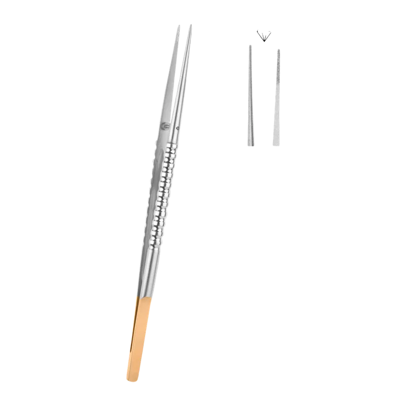 Diamond-Coated Straight Microsurgical Tweezer - 18 cm - Equate Instruments