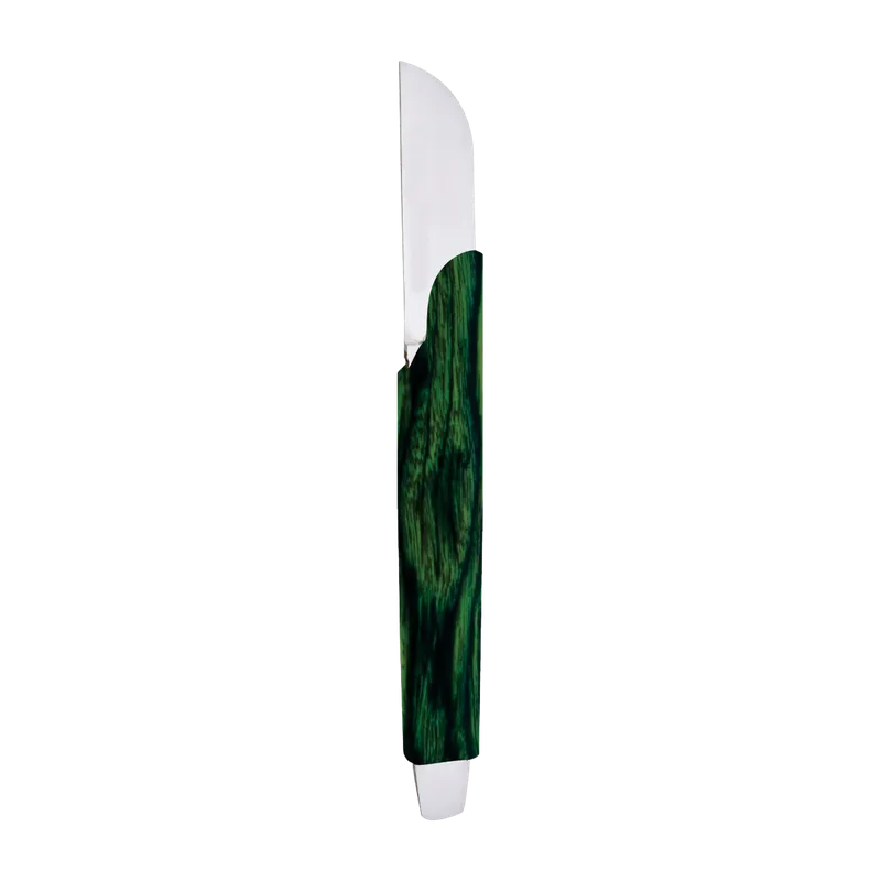 Laboratory Plaster Knife 18 cm - Green Wood-Textured Handle - Equate Instruments