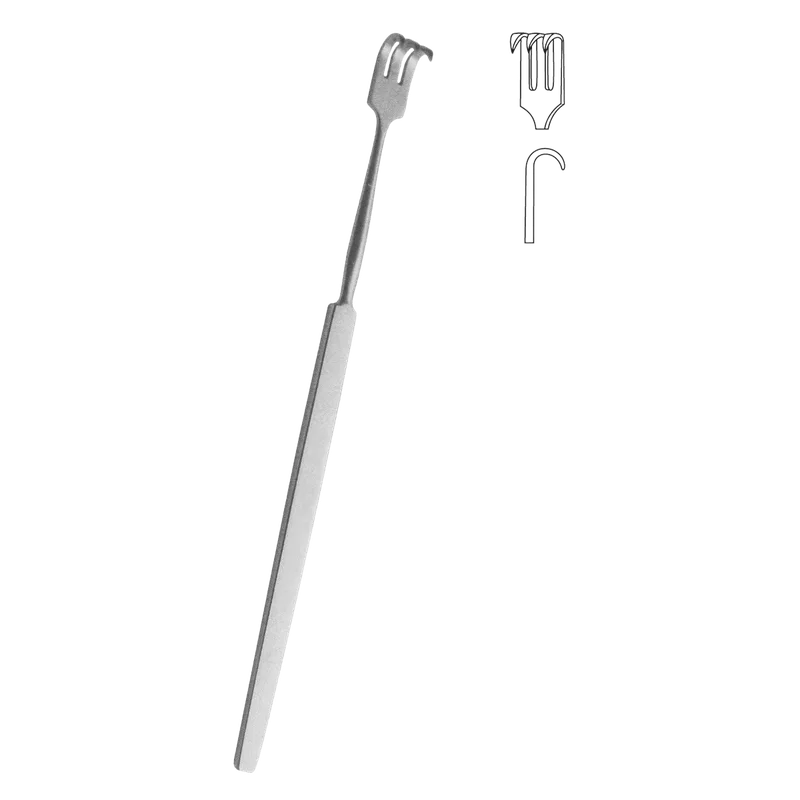 Three-Prong Blunt Rake Retractor 16.5 cm - Equate Instruments