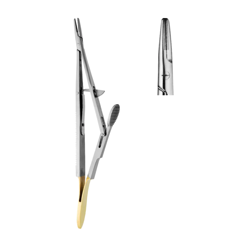 Kalt Needle Holder 13 cm with Tungsten Carbide Jaws (Gold Handle) - Equate Instruments
