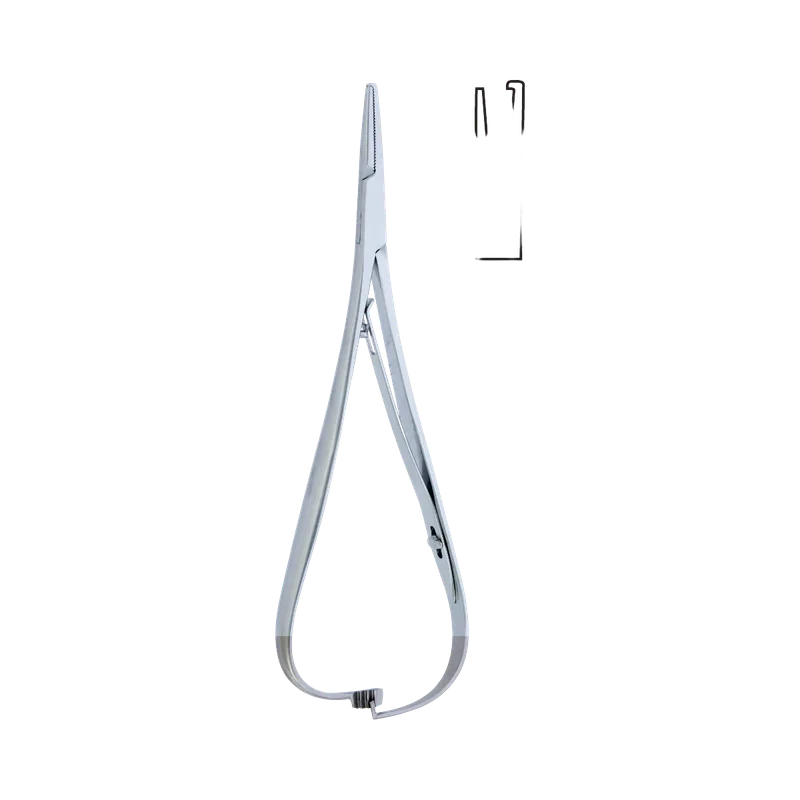 Elastomeric Ligature Placing Forceps with Groove, 14 cm - Equate Instruments