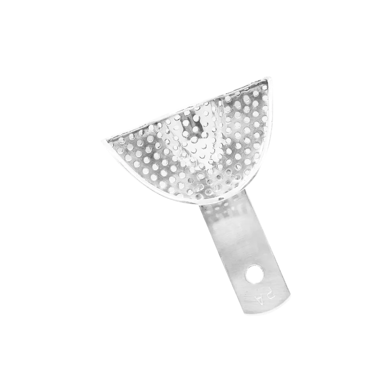 Perforated Partial-Anterior Impression Tray - Upper Jaw, Long Handle - Equate Instruments