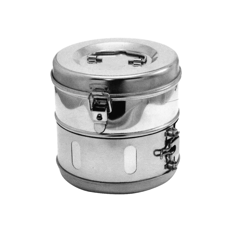 Stainless-Steel Dressing Drum - 21 x 21 cm - Equate Instruments