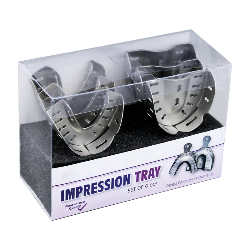 Impression Tray Set of 6 - Upper/Lower S-M-L Perforated - Equate Instruments