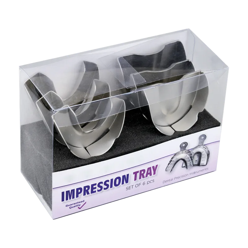Impression Tray Set of 6 - Upper/Lower S-M-L Solid - Equate Instruments