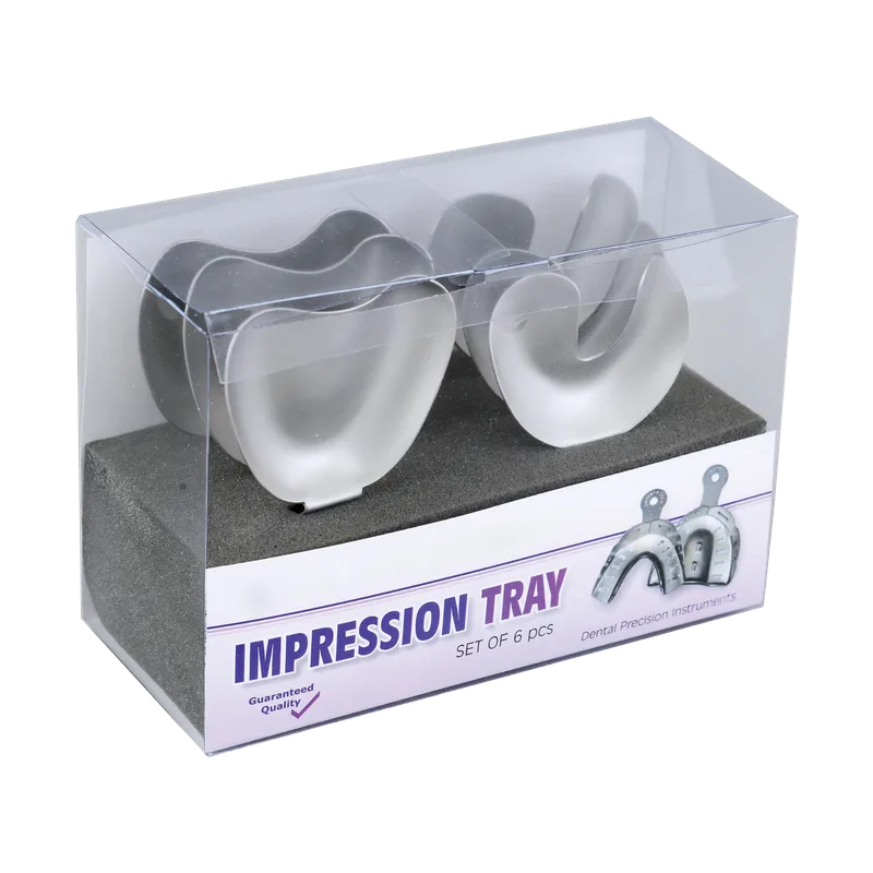 Solid Full-Denture Impression Tray Set of 6 (S/M/L Upper and Lower) - Equate Instruments