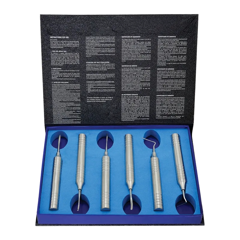Periotomes Set of 6 - Flexible Straight and Curved - Equate Instruments