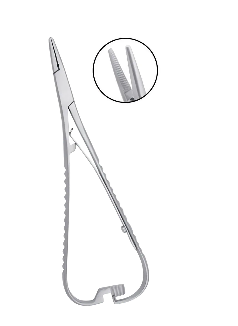 Mathieu Needle Holder 14 cm, Offset Ratchet - Equate Instruments