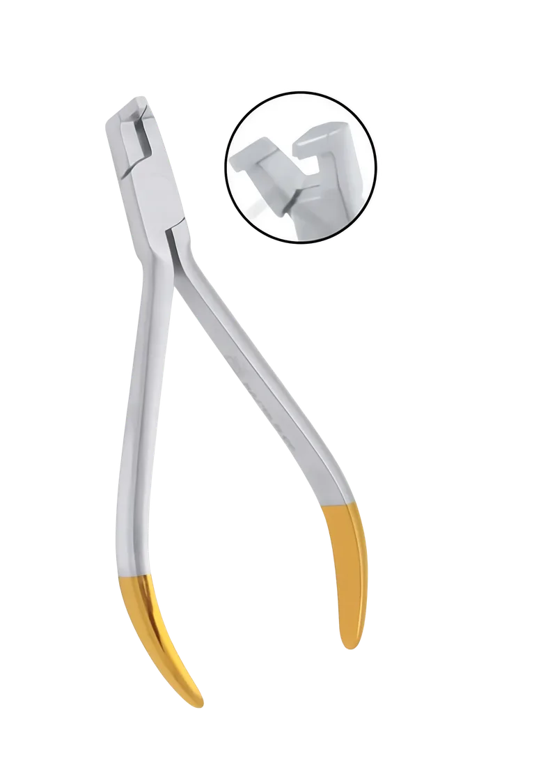 Distal End Cutter 12 cm, Safety-Hold, Gold-Plated Handles - Equate Instruments